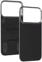 Dėklas Liavec Carbon Layer Magsafe Aramid Fiber Cover skirtas Apple iPhone 17 Pro juodas