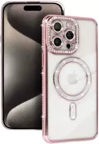 Toptel Tel Protect Bling Magsafe dėklas skirtas Xiaomi Redmi Note 15 5G rožinės spalvos