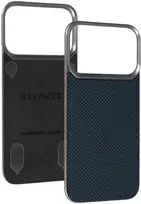 Dėklas Liavec Carbon Layer Magsafe Aramid Fiber Cover skirtas Apple iPhone 17 Pro mėlynas