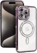 Toptel Tel Protect Bling Magsafe dėklas skirtas Xiaomi Redmi Note 15 Pro Plus 5G violetinės spalvos