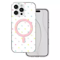 TFO Telforceone „Bubble Dots Mag“ dėklas, skirtas „iPhone 16 Pro Max 6,9“; baltas