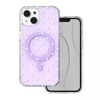TFO Telforceone „Bubble Dots Mag“ dėklas, skirtas „iPhone 13 / 14“ 6,1 colio, violetinis