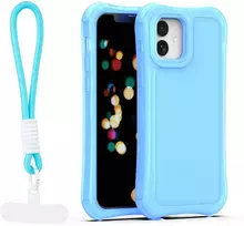 TFO Telforceone „Safepop“ dėklas su dirželiu, skirtas „iPhone 12 / 12 Pro 6,1“; mėlynas