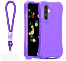 TFO Safepop dėklas su dirželiu, skirtas Samsung Galaxy A57 5G, violetinis