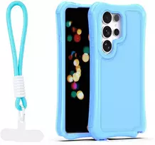 TFO „Safepop“ dėklas su dirželiu, skirtas „Samsung Galaxy S26 Ultra“, mėlynas