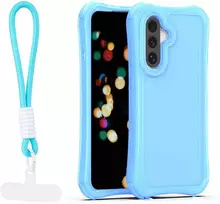 TFO Telforceone „Safepop“ dėklas su dirželiu, skirtas „Samsung Galaxy A36 5G / A56 5G / A37 5G“, mėlynas