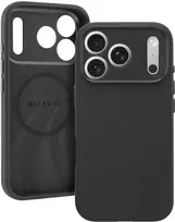 Liavec Silk Shield dėklas su Metal Camera Frame skirtas Apple iPhone 17 Pro juodos spalvos