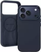 Liavec Silky dėklas su Metal Camera Frame skirtas Apple iPhone 17 Pro Max mėlynos spalvos