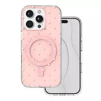 TFO Telforceone „Bubble Dots Mag“ dėklas, skirtas „iPhone 16 Pro 6,3“; rožinis