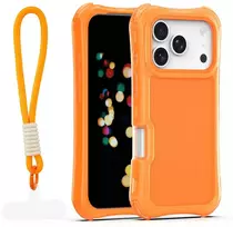 TFO Telforceone „Safepop“ dėklas su dirželiu, skirtas „iPhone 17 Pro 6,3“; oranžinis