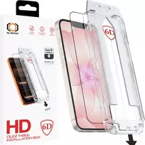 Grūdintas stiklas Tel Protect Dust-Free Easy Fit Full Glue 6D skirtas Apple iPhone 13/13 Pro/16E juodas