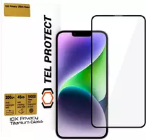Apsauginis stiklas Tel Protect 10X Privacy Titanium skirtas Apple iPhone 14 (koperta)