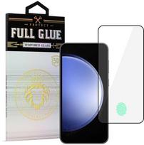 Fusion Accessories Topt Apsauginis stiklas HARD Full Glue 5D skirtas Samsung Galaxy S23 Plus Juodas (with fingerprint unlock)