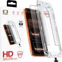 Grūdintas stiklas Tel Protect Dust-Free Easy Fit Full Glue 6D skirtas Apple iPhone 17 Pro juodas