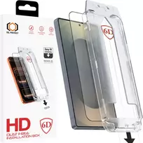Grūdintas stiklas Tel Protect Dust-Free Easy Fit Full Glue 6D skirtas Samsung Galaxy S25 juodas (with fingerprint unlock)