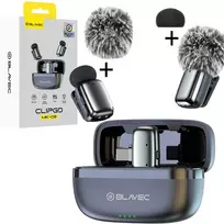 Blavec Mikrofonas belaidis mikrofonas x 2 MK-03 ClipGo Typ C (LMMK03-S) sidabrinės spalvos