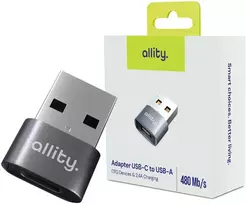 Allity Sp. su o.o. „Allity“ adapteris ABA-101 OTG USB-C į USB, pilkas