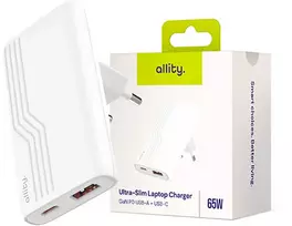 Allity Sp. su o.o. „Allity GaN PD QC“ įkroviklis ATC-02-65WAC 1x USB-C 1x USB-A 65W baltas