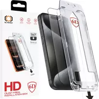 Grūdintas stiklas Tel Protect Dust-Free Easy Fit Full Glue 6D skirtas Apple iPhone 15 Pro Max juodas