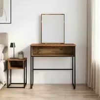 Makiažo stalas su lentyna Sendintos medienos 81 x 40 x 131 cm