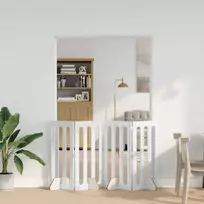 Sulankstomas šunų tvora 4 vnt. Itin blizgi balta