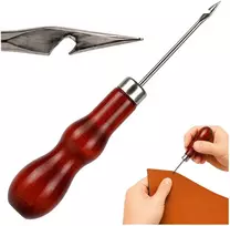 Odinė yla – kriaušės formos – 14.5 cm – apmušalams – medine rankena