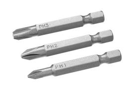 Įrankiai ir matavimo prietaisai // Rankiniai įrankiai ir rankinių įrankių komplektai // Końcówki wkrętarskie - philips komplet ph1,2,3/50 (3szt.)