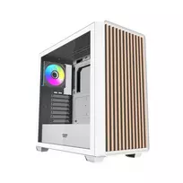 Darkflash DS900WD ATX kompiuterio korpusas (balta) + 4 universalūs ventiliatoriai