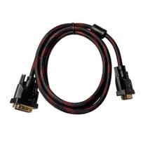 Cable monitor DVI Male to Male 1.50 m with 2 filter Black