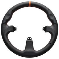 Žaidimų vairas ASETEK RACING apvalus, tinka tik GT Button box, odinis, juodas