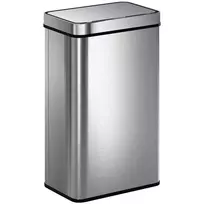 HOMCOM 60 L Sensorinė šiukšliadėžė, automatinis dangtis, nerūdijančio plieno, universali, sidabro spalvos