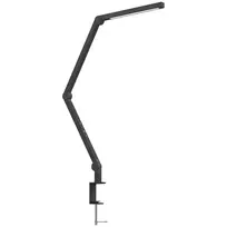 HOMCOM Stalinė lempa su reguliuojamu ryškumu ir spalva, metaline spaustuve, 96 LED, juoda