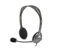 Logitech H110 Stereo Wired Headset, 3.5mm jack, Black/Silver