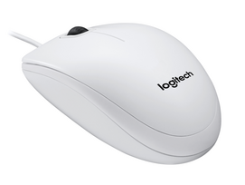 Logitech B100 Wired Mouse, USB Type-A, Optical, 800 DPI, White