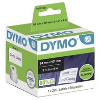 Dymo 99014 (S0722430) Label Roll Black on White, 54mm x 101mm, 220 Labels