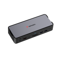 Verbatim 32171 CDS-15 USB-C Pro Docking Station 15 Ports, Grey/Black