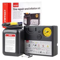 Įrankiai ir matavimo prietaisai // Įrankių, priedų naujienos // Zestaw naprawczy do opon z kompresorem 19mm 12v amio-04929