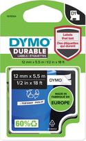 DYMO D1 Durable Label 1/2" x 18' (12 mm x 5.5 m), black on white (1978364)