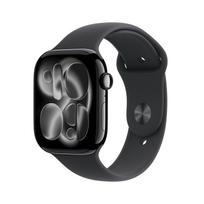 APPLE Apple Watch Series 11 (GPS) 46 mm Mirror-Finished Black Aluminum Case and Black Sport Loop, S/M (MEUW4QN/A)