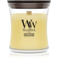 Woodwick Yuzu & Vetiver kvapioji žvakė medinė dagtis 85 g