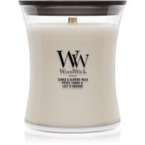 Woodwick Tonka & Almond Milk kvapioji žvakė medinė dagtis 275 g
