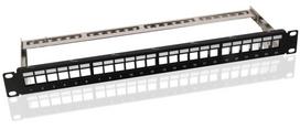MicroConnect CAT6 24 port 19"" Patch Panel, Unshielded, 8P8C, LSA,  Black