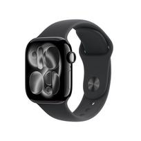 APPLE Apple Watch Series 11 (GPS) 42 mm, matte black aluminum case and black sport band, M/L (MEQU4QN/A)
