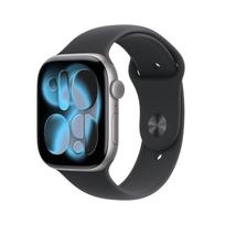 APPLE Apple Watch Series 11 (GPS) 46 mm star-light aluminum case with black sport band, S/M (MEV04QN/A)
