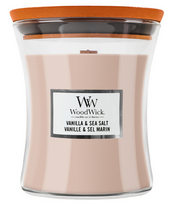 Woodwick Vanilla  AND  Sea Salt Candle 85 g