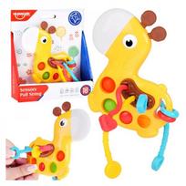 3 viename ŽIRAFOS sensorinis žaislas – stumdomas, tempiamas, iššoka ZA5762