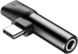 Baseus L41 USB-C to 3.5mm mini-jack + USB-C (black)