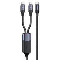 USAMS Cable U71 2xUSB-C to USB-C, 1.2m 100W PD Fast Charge black SJ551USB01 (US-SJ551)