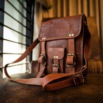 Ožkos Oda Messenger Portfelis Cross Body Vyriška Rankinė Pečių S Krepšys Ruda Nauja 11x9x4 ruda