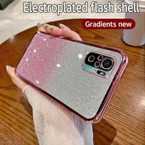 For Xiaomi Redmi Note10 4G Case Redmi Note 10S 11 SE Poco M5S Phone Case Shiny Glitter Plating Camera Lens Soft Back Cover For Redmi Note10 4G